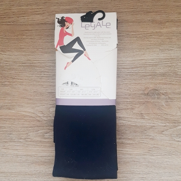 LeGale Plush Tight Leggings - Size Large/Extra Large Navy Blue - Picture 7 of 12